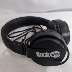 Rock Jam Wired  Adjustable Headphones Rockjam Keyboard Piano Music Black TESTED